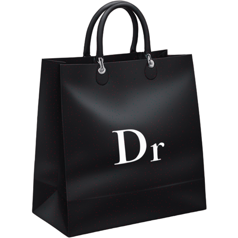 Black Dior shopping bag emoji