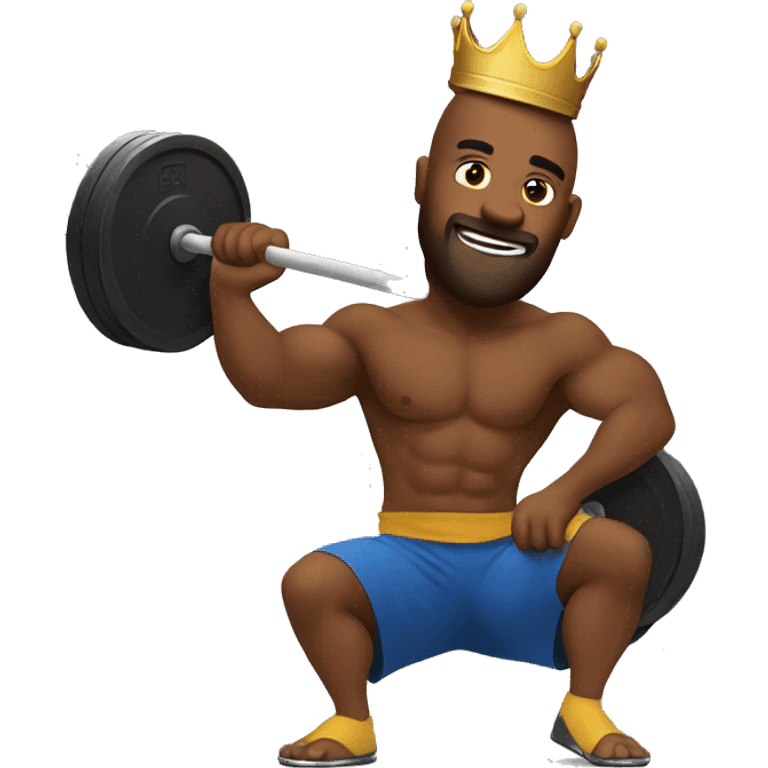 a king doing crossfit emoji