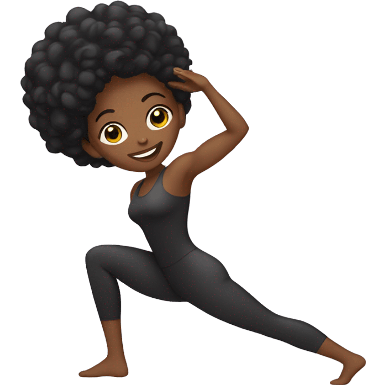 Pilates black girl emoji