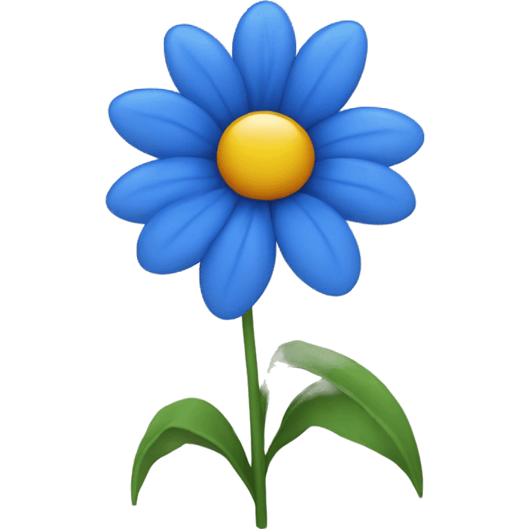 Blue flower emoji