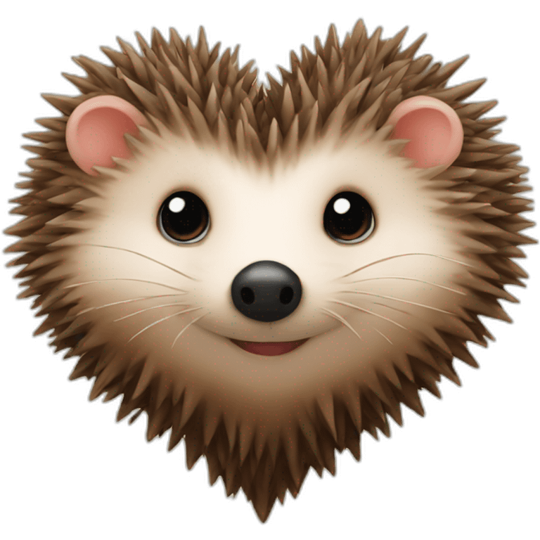 hedgehog love heart emoji