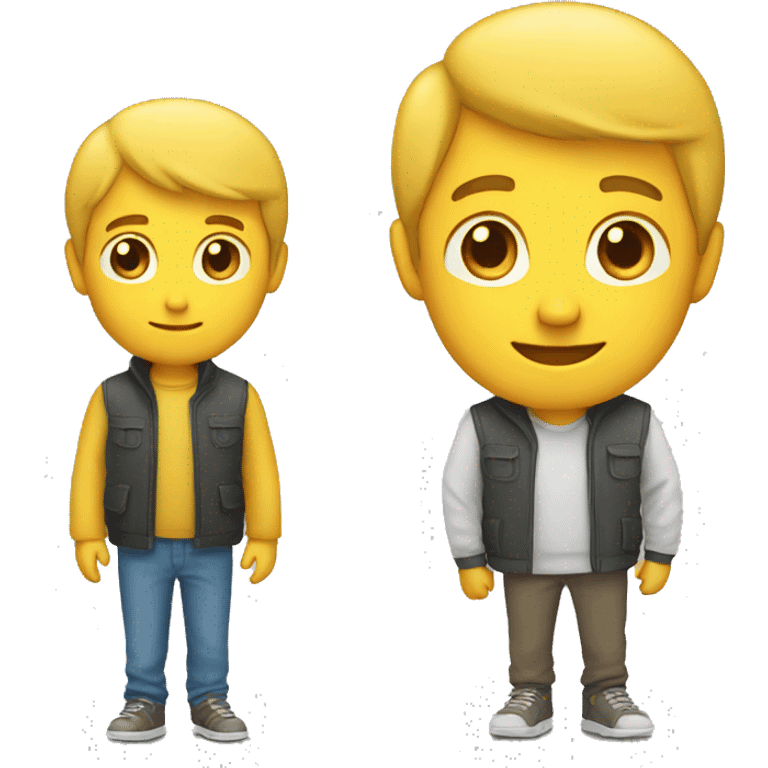 father and son yellow emoji