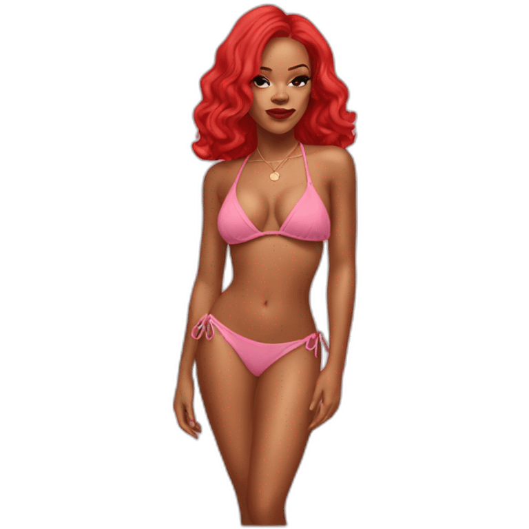 Rihanna bikini rose emoji