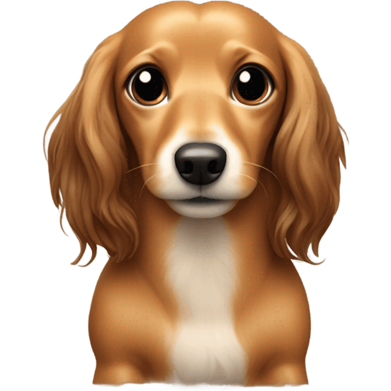 Long hair mini weenie dog emoji