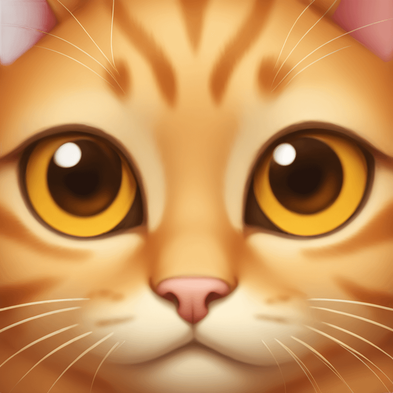 orange fat cute crossed eyed cat emoji