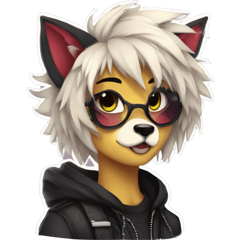 Edgy modern punk anthro furry by Falvie, LiLaiRa, AngieWolf emoji