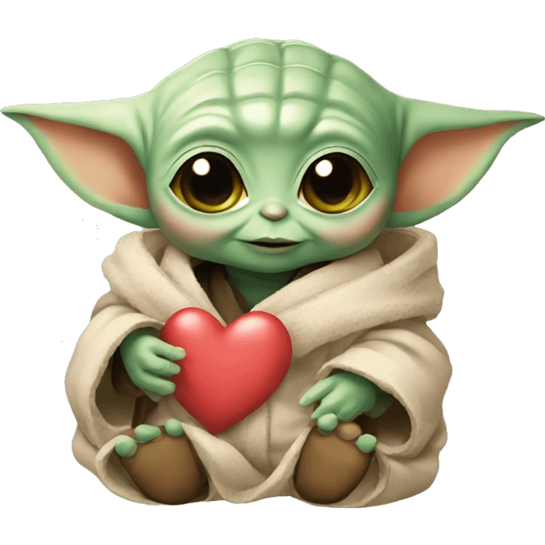 Baby Yoda sending love emoji