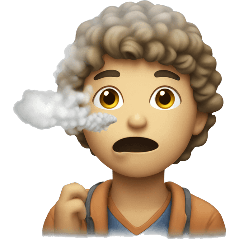 Boy blowing dust  emoji