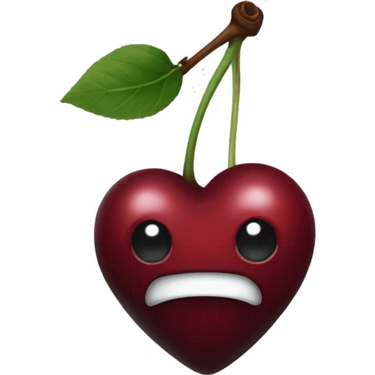 cherry black heart emoji