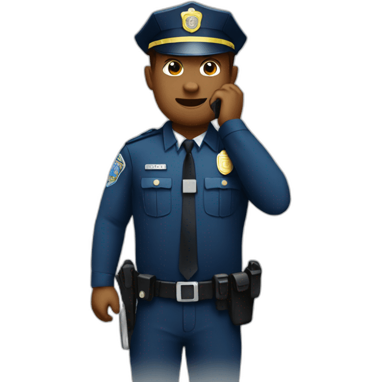 police officer staying on phone emoji