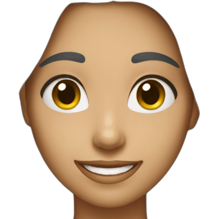 Una mujer joven sonriendo emoji