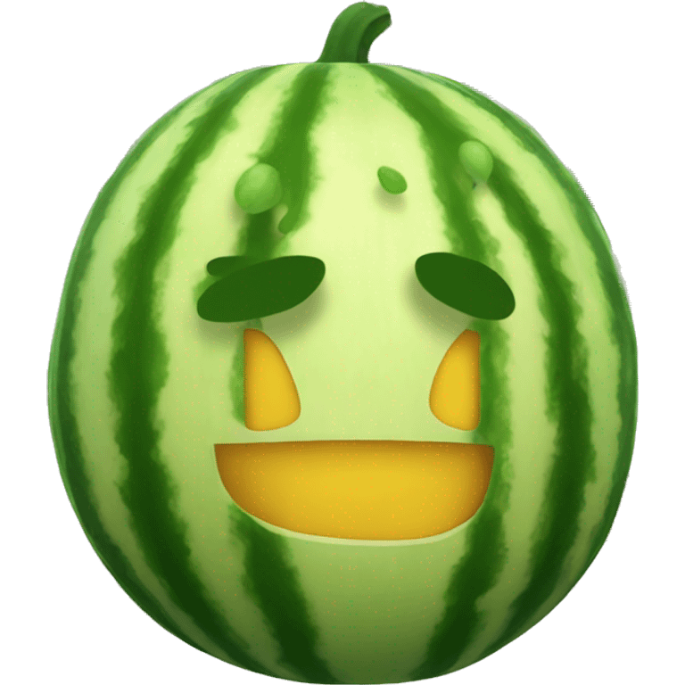 a ridiculous melon knight's head emoji