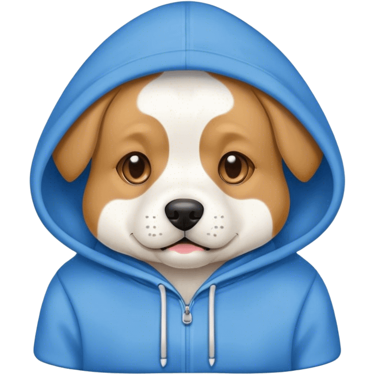 dog wearing a hoodie emoji