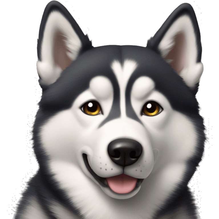 realistic husky with no poil emoji