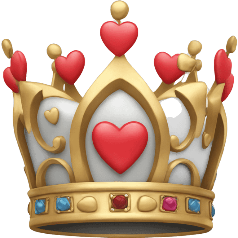 Crown with hearts  emoji