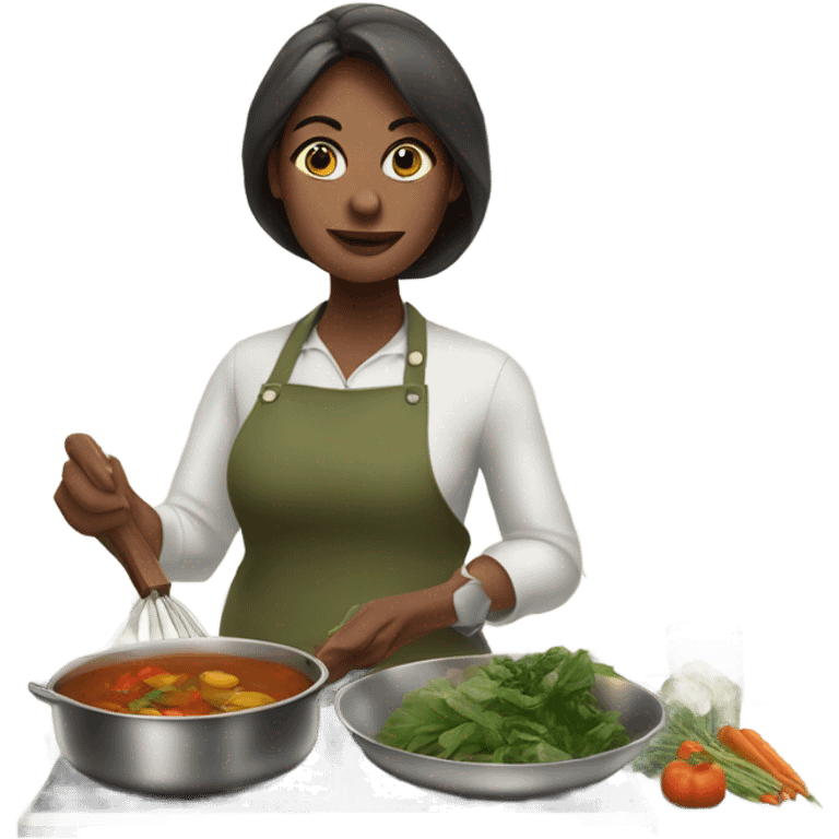 Wife cooking stew emoji