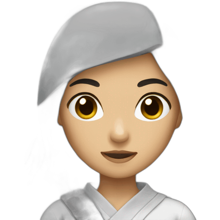 ninja girl black hair emoji