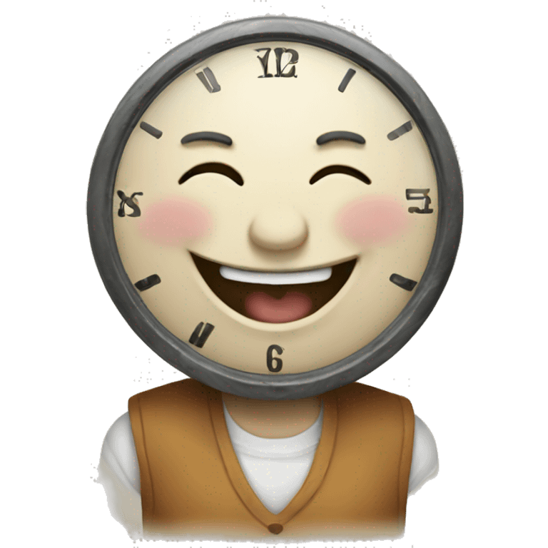 The laughing clock emoji