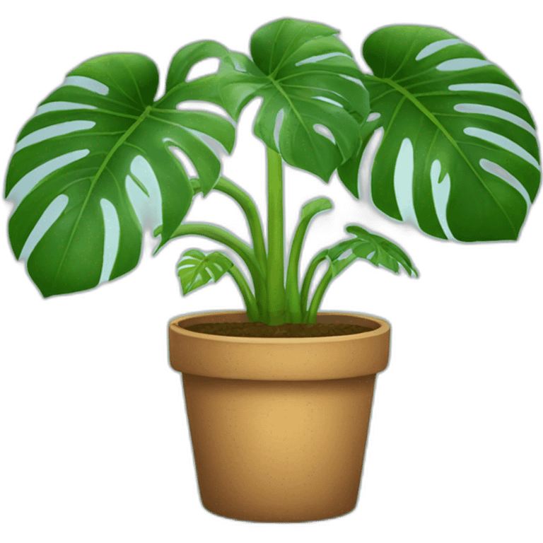 Monstera plant in pot emoji