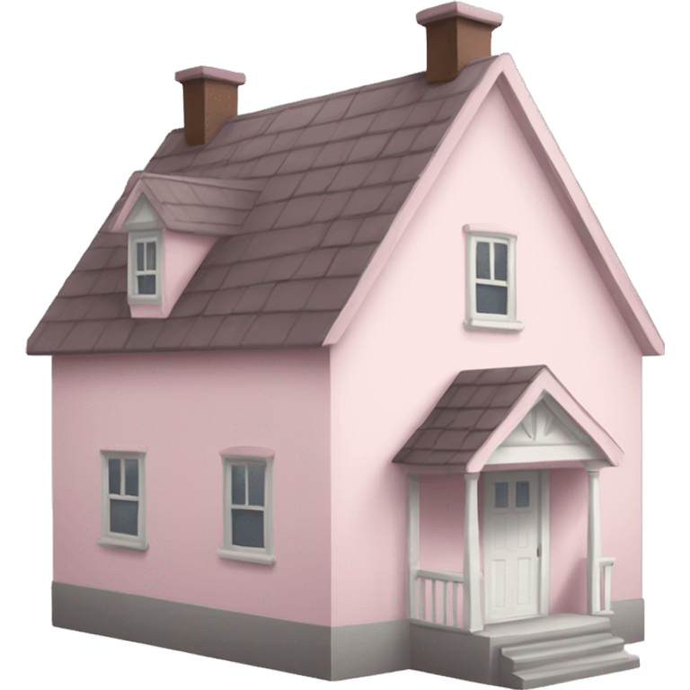 simple pale pink house emoji