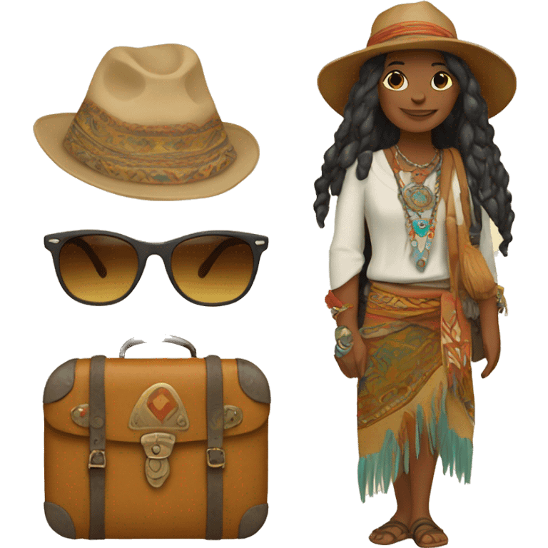 Bohemian wanderlust emoji