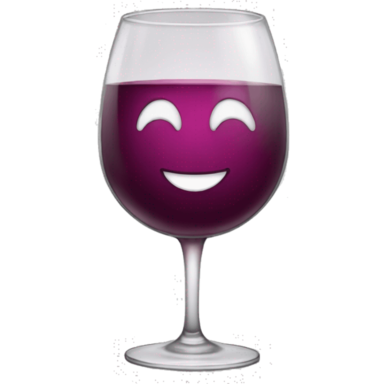 smiling wine glass emoji