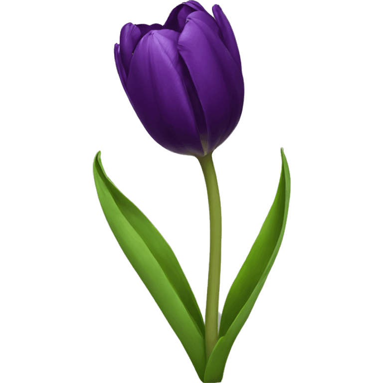 dark purple single tulip emoji