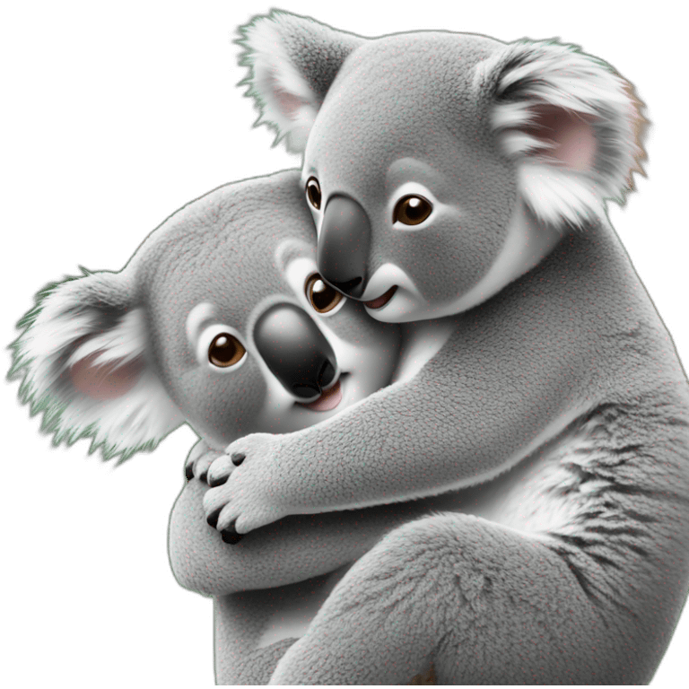 Koala hugging another koala emoji