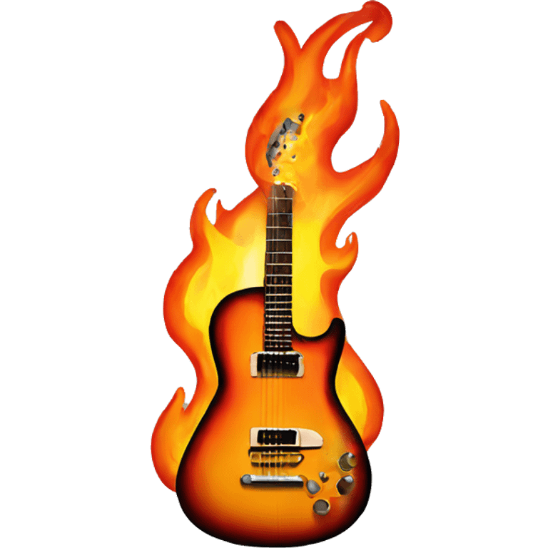 Guitar in fire  emoji