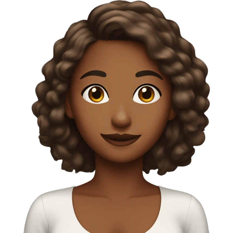 Flirty brown girl emoji