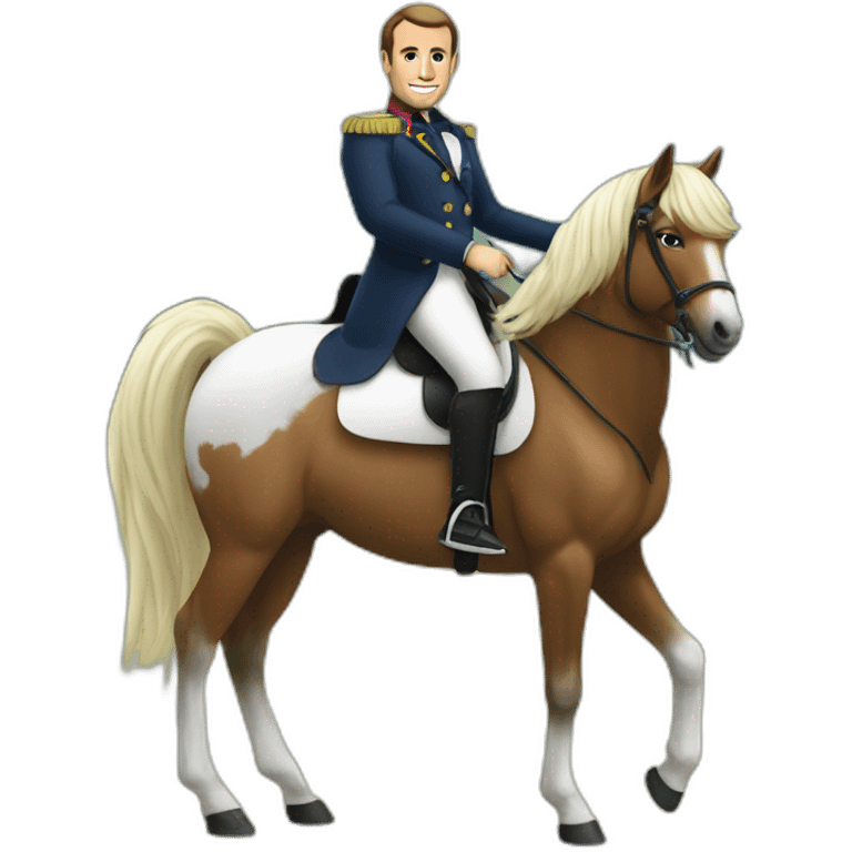 macron sur un poney emoji