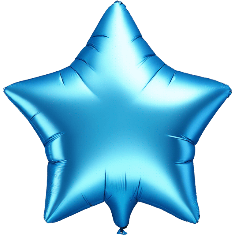 Blue foil star balloon emoji