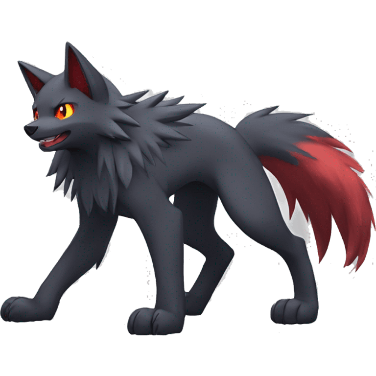 Litten-Zoroark-Mightyena-Zorua full body emoji