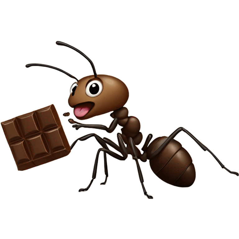 ant eating chocolate emoji