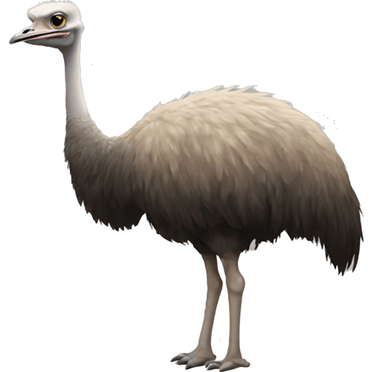 Ostrich standing right emoji