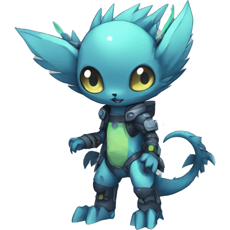 cute cool edgy ethereal alien punk Digimon-Fakemon-animal full body emoji