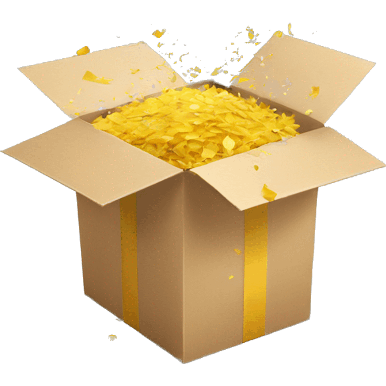 surprise box with a confetti  emoji