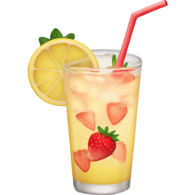 Strawberry lemonade emoji