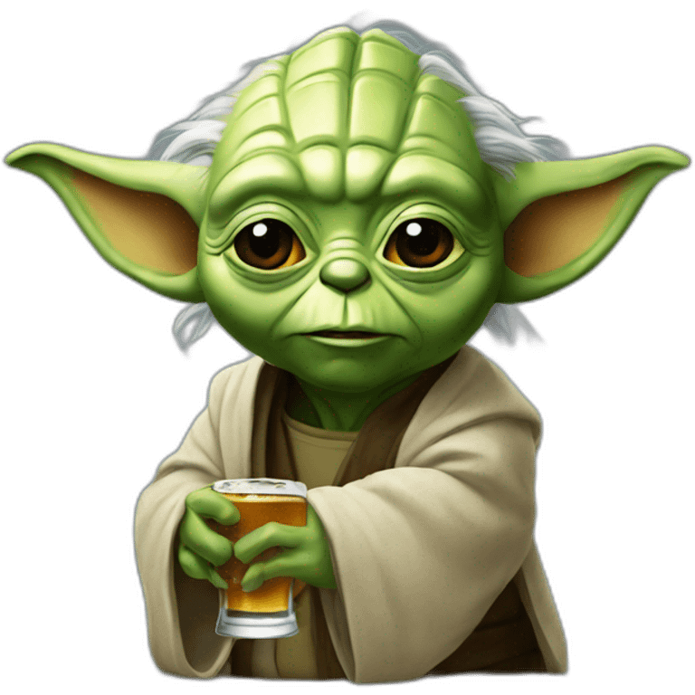 Yoda-drink-beer emoji