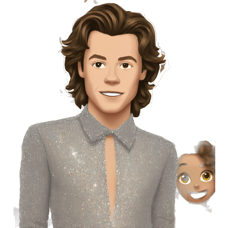 harry styles glitter jumpsuit emoji