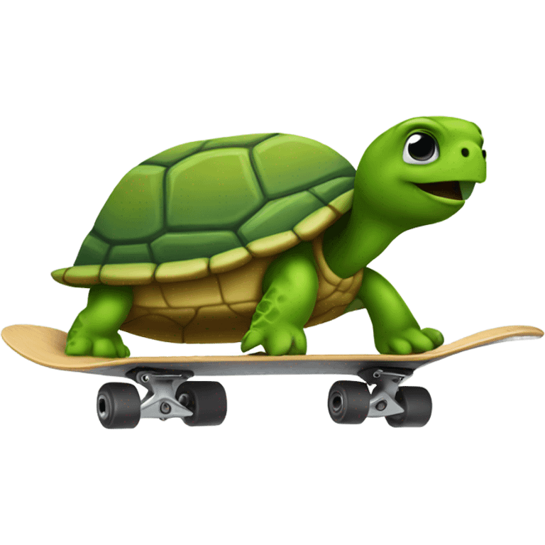 Turtle skateboarding emoji