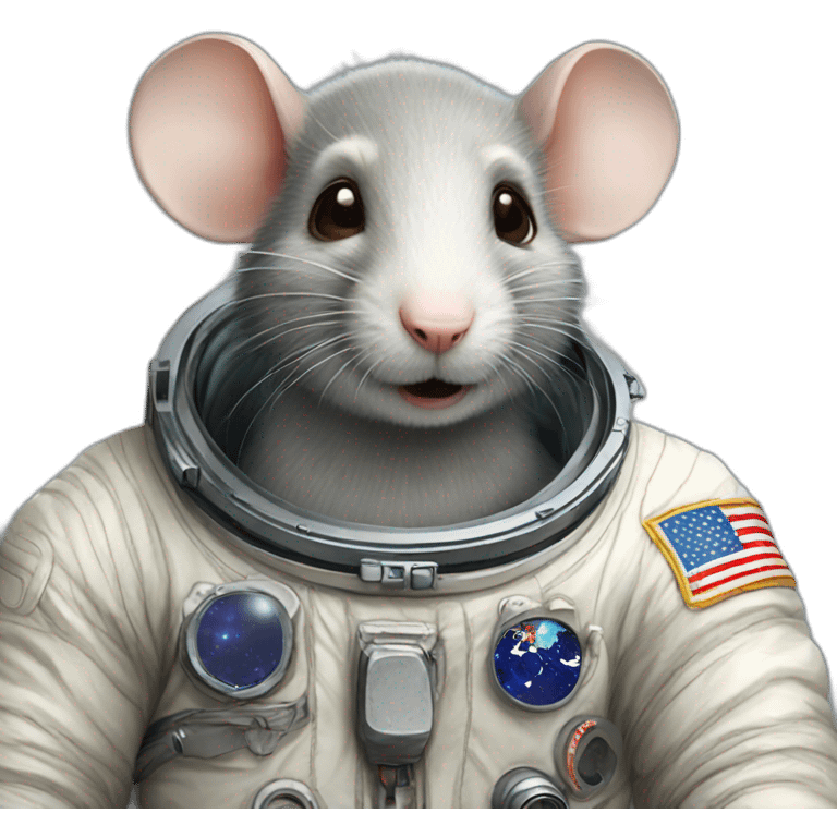 astronaut old rat realistic emoji