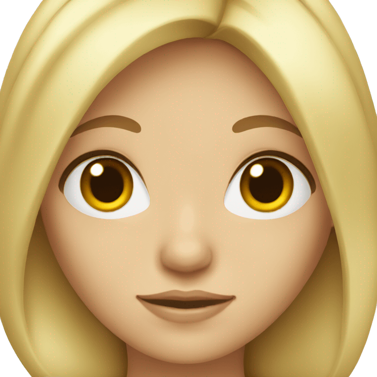  Blond girl with brown eyes emoji