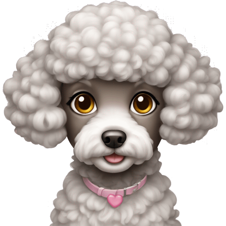 Cute girl poodle emoji