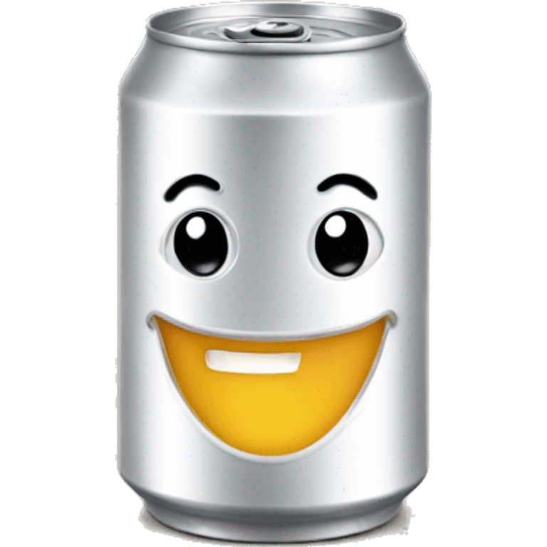 Beer can with a smile on emoji