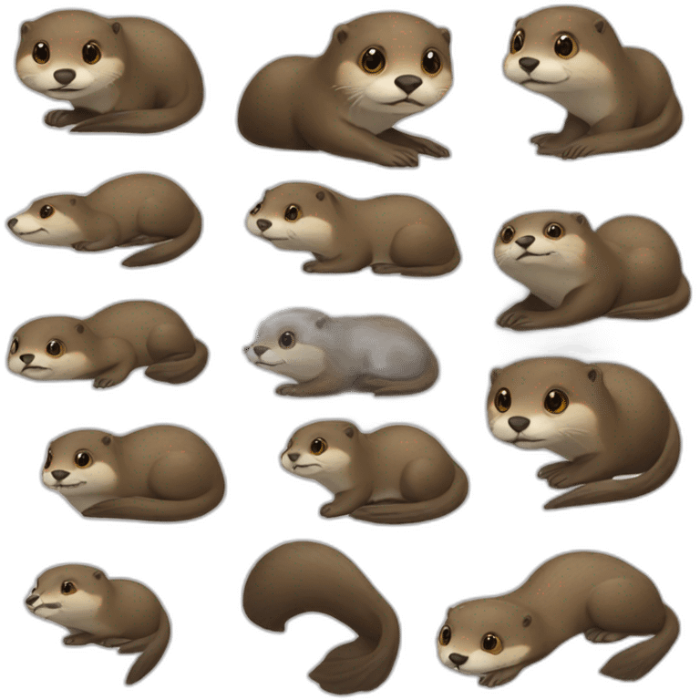 Loutre sur phoque emoji