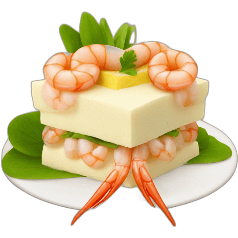 peruvian causa of shrimp food emoji