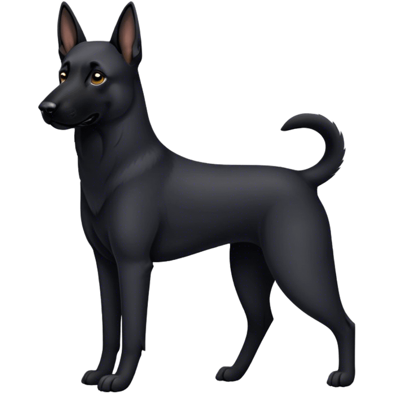 Black Belgian malinois emoji