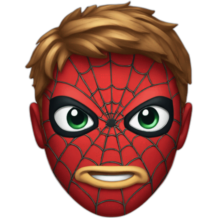 spiderman face emoji