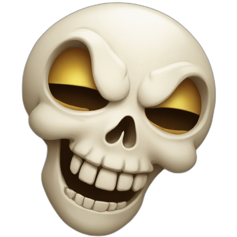 Skull laughing out loud emoji